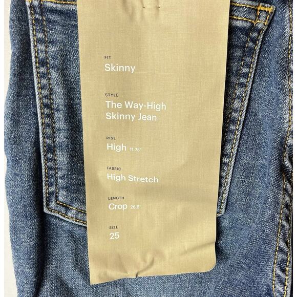 NWT Everlane Way-High Skinny Jeans 25 Blue Organic Cotton High Rise Crop Stretch - Picture 10 of 10